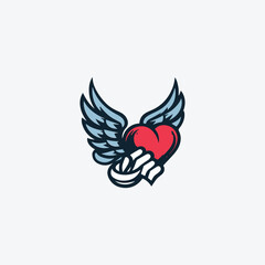 Angel Love Logo Vector