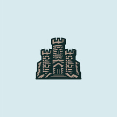 Castle Stone Logo Vector