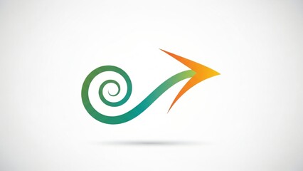 Vibrant arrow symbolizing growth and progress in business