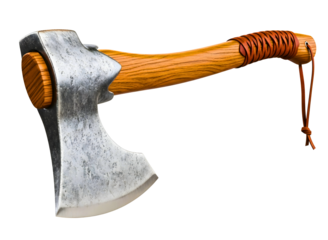 Vintage axe with wooden handle