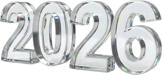 Crystal Clear Glass Style 2026 Number 3D