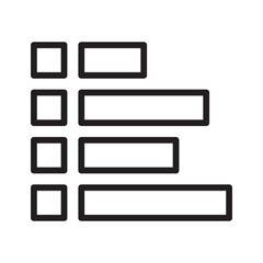 Bar chart icon vector design illustration in trendy style