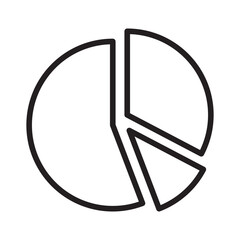 growth pie chart icon vector design illustration in trendy style