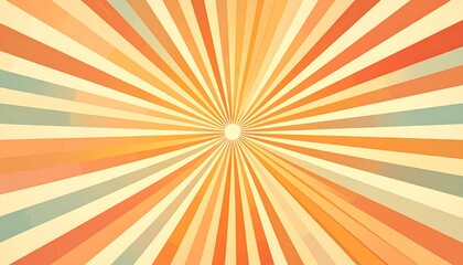 Retro sunburst abstract background with radiant colorful rays effect