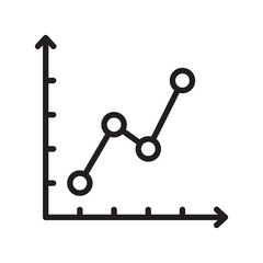 graph growth particle icon vector design illustration in trendy style