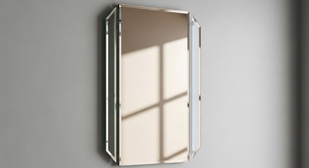 open door with blank sign