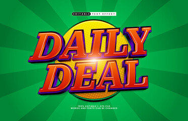 daily deal editable text effect for promotion and marketing
