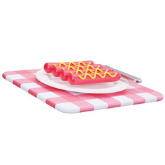 Hot Dog Picnic Plate