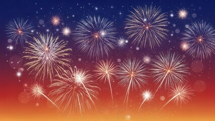 Night sky fireworks display