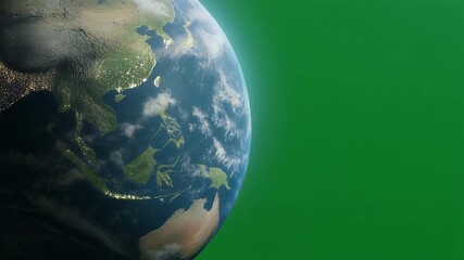 Stunning Earth from space with vibrant city lights on globe