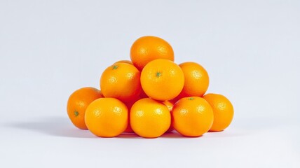 Vibrant orange pile on solid white background. AI image
