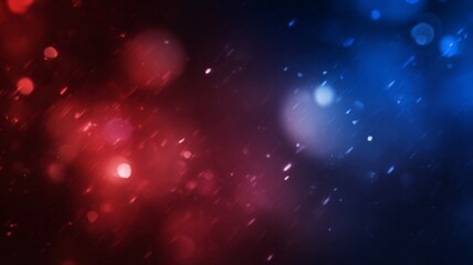 Vibrant bokeh lights in red and blue. AI image