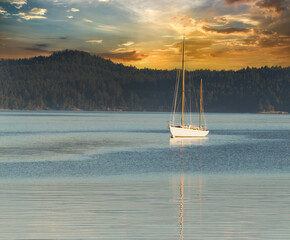 Sailboat Docked in the Water