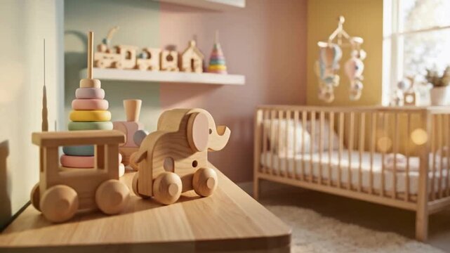 baby girl sitting on a bed with toys