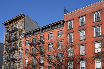 Old apartment buildings in the East Village area of Manhattan, New York City
