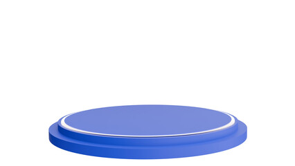 Blue Circular Platform on Transparent Background