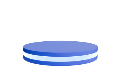 Blue Circular Display Pedestal