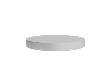 Floating White Circular Platform on Transparent Background