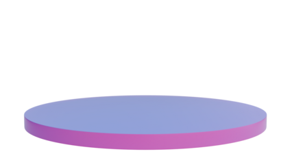 3D Render of Purple and Blue Podium