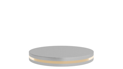 Empty Circular Display Pedestal with Transparent Background