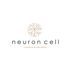 Abstract neuron logo for technology, science, and innovation