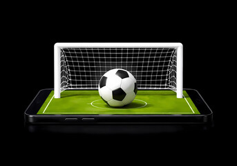 Mobile Soccer Gaming Experience on Smartphone Screen