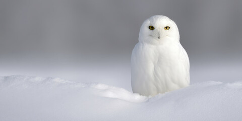 Alert white nature owl animal bird wildlife portrait animal portrait background white background studio shot isolated sitting watching eye head beak feather brown black peaceful natural light