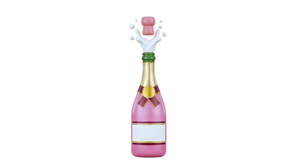 Champagne Bottle Popping with Splash - Celebration Concept