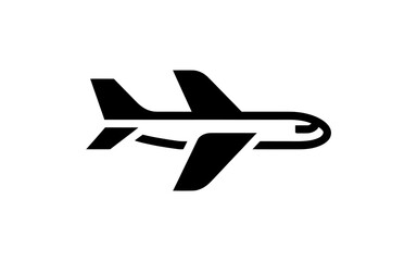 Obraz premium Airplane Flying Right on White Background