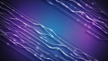 Abstract futuristic gradient background with flowing glowing light lines and particle effects.