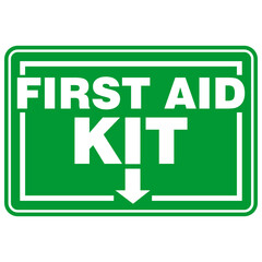 First Aid Kit, sign and sticker vector