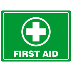 First Aid, sign and label vector