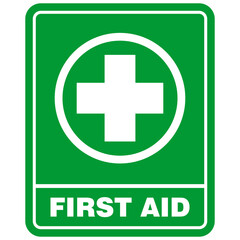First Aid, green sign vector