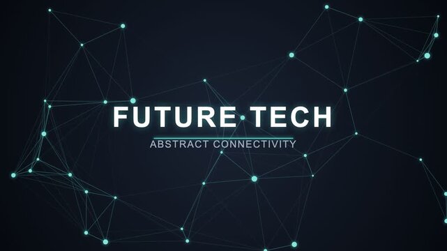 Future Tech Abstract Connectivity Animation with Plexus Neural Network Background