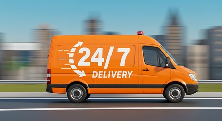 疾走するオレンジ 24時間配達