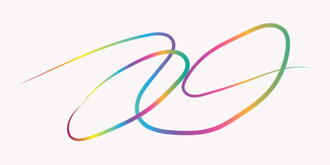 rainbow colored swirling lines design element