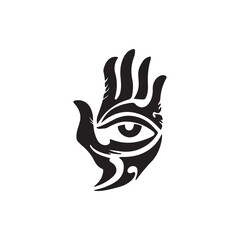Simple Black tattoo stencil simple blind eye