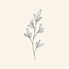 Silent Growth &ndash; Minimal Botanical Line Art