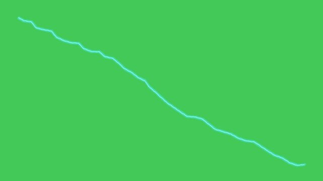 Animated Blue Electric Streak or Laser Beam Line