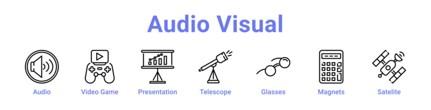 -Audio Visual Icon Banner and Collection
