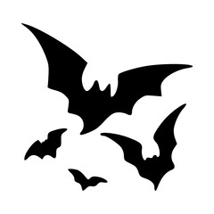 Fototapeta premium spooky flying vampire bats graphic design