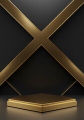 黒金交差の輝き: ３Dレンダリング