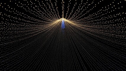 Digital Tunnel with Light Beams and Dots.