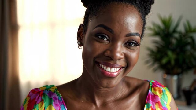 Smiling African-American woman Xiao Pixie