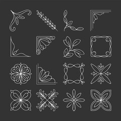 Ornaments Elements Icon New Design Black And White