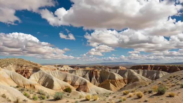 Panoramic view of Danxia landform and natural scenery