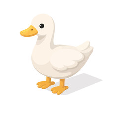 Pato isométrico en estilo geométrico