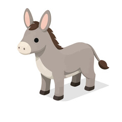 Burro en estilo isom&eacute;trico y moderno