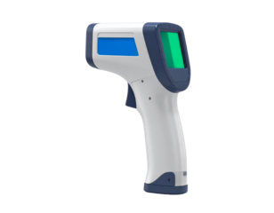 Digital non-contact infrared thermometer, Isolated on transparent or white, Cut out