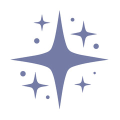 Obraz premium Elegant Four Pointed Compass Star with Dots
